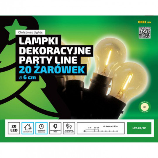 Girlanda LED oświetlenie dekoracyjne LTP-20/ZP WW IP44