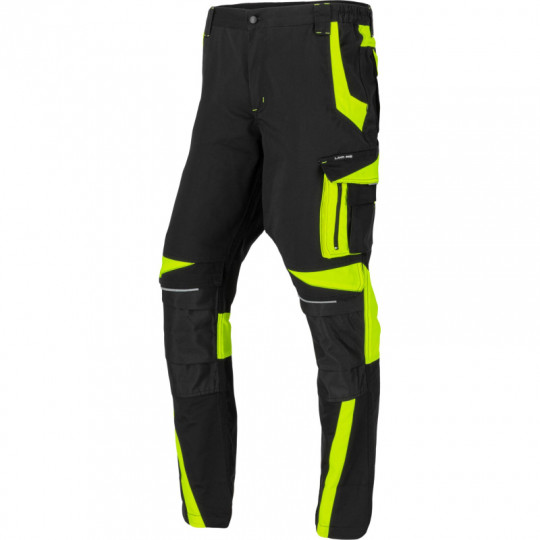 Spodnie robocze męskie do pasa czarno-żółte neon rozmiar L L4055103 LAHTI PRO