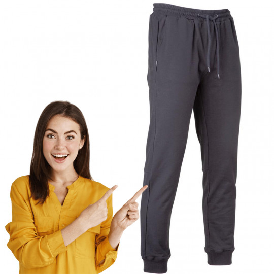 Spodnie dresowe męskie ze ściągaczami czarne 2XL L4053105 LAHTI PRO