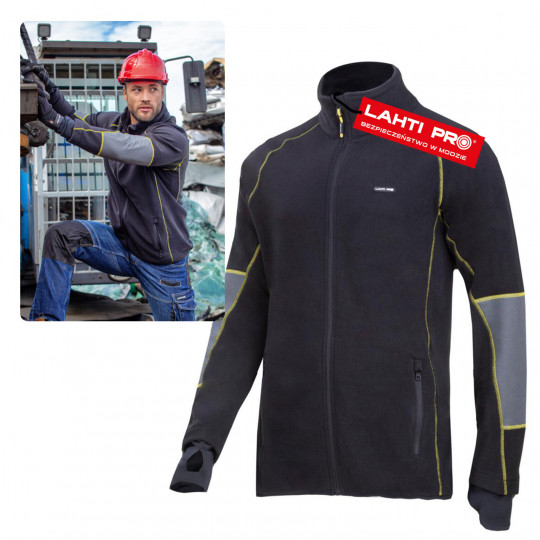 Bluza  robocza polar ciepła polarowa stretch czarna M L4015002 LAHTI PRO