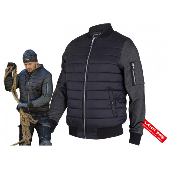 Bluza ocieplana kurtka BOMBER czarna M L4093702 LAHTI PRO