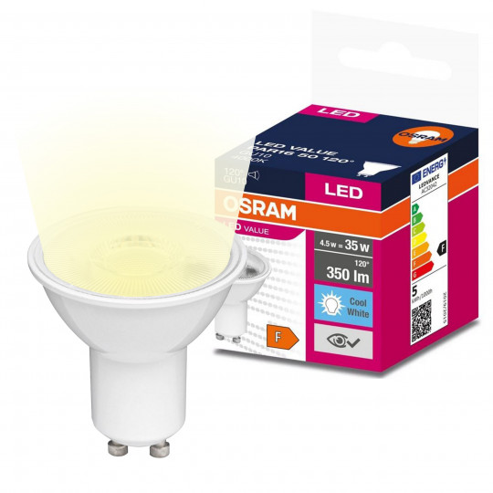 Żarówka LED GU10 4,5W COOL WHITE 4000K Osram