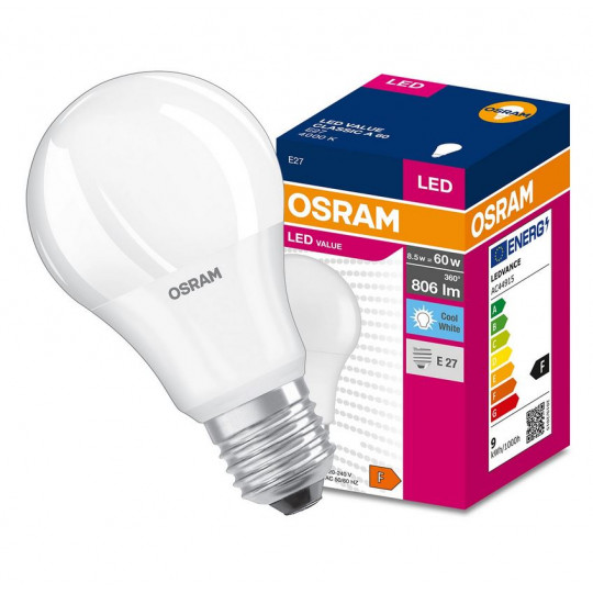 Żarówka LED E27 8W COOL WHITE 4000K 4052899973381 OSRAM