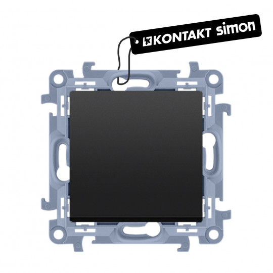 Simon10 Łącznik przycisk jednobiegunowy pojedynczy włącznik szybkozłącza CW1C.01/49 czarny