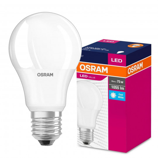 Żarówka E27 LED 10W COOL WHITE 4000K Value A 75 OSRAM
