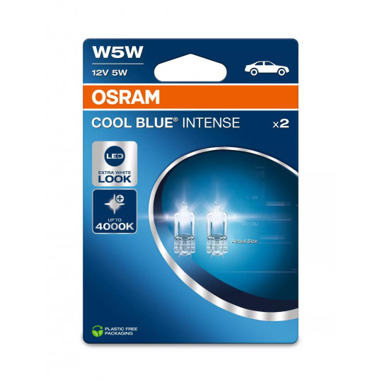 Żarówki samochochodowe W5W 12V 5W COOL BLUE INTENSE 2 sztuki 2825CBN-2BL OSRAM