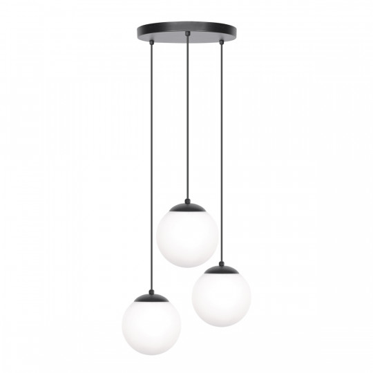 Lampa sufitowa wisząca nad stół nowoczesna CAMINA K-4746 czarna 3xE27 KAJA