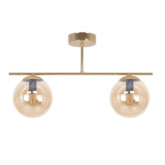 Lampa sufitowa podwójna kule GRAND złota 2xE14 K-5411 KAJA