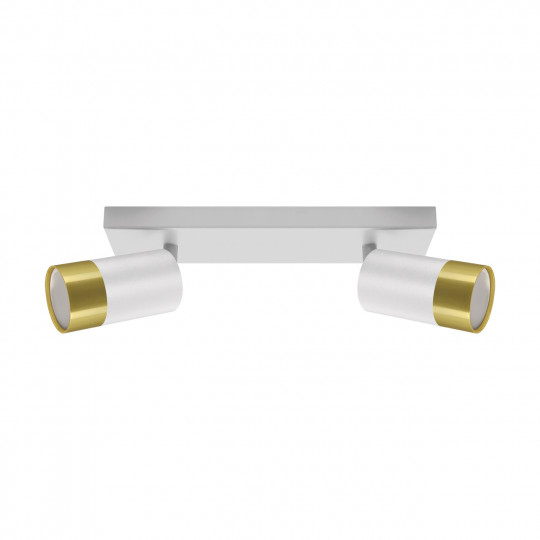 Lampa ścienno-sufitowa listwa PUZON SPT 2L biało-złota 2xGU10 04277 STRUHM