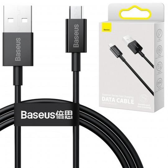 Kabel przewód do ładowania USB do Micro 2A 1m czarny CAMYS-01 BASEUS