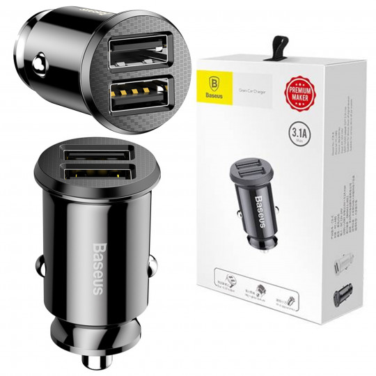 Ładowarka samochodowa do gniazda zapalniczki 2 x USB 3.1A CCALL-ML01 BASEUS
