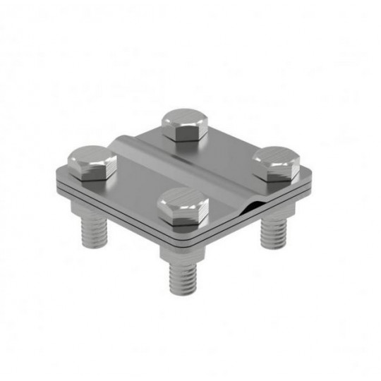 Odgromowe złącze krzyżowe uniwersalne odgałęźne drut odgromowy/ bednarka nierdzewny 14.1 NI 91400105 ELKO-BIS