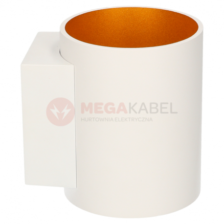 Kinkiet ozdobny SQUALLA TUBA biało/złota G9 Spectrum