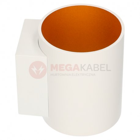 Kinkiet ozdobny SQUALLA TUBA biało/złota G9 Spectrum