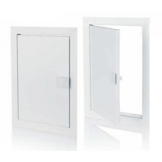 Drzwiczki rewizyjne metalowe białe 300X300 z plastikowym uchwytem DM30X30 VENTIKA