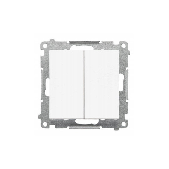 Łącznik schodowy podwójny bez piktogramu 10AX biały mat TW6/2.01/X/111