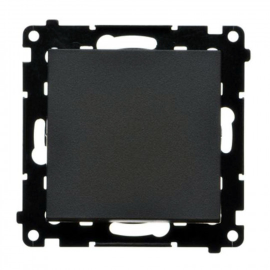 Simon55 Łącznik jednobiegunowy 10AX czarny mat TW1.01/149