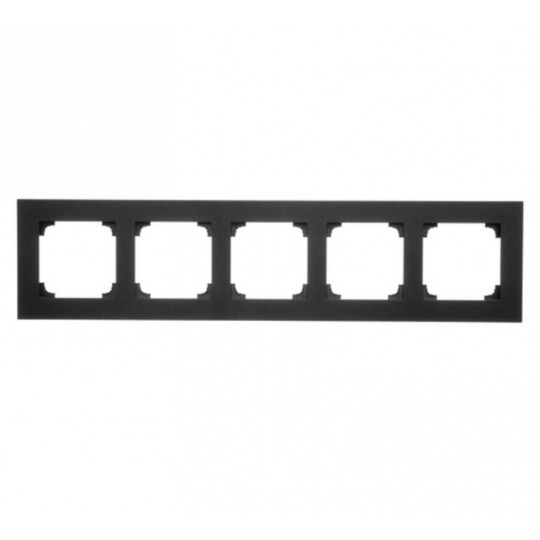 Simon55 Ramka 5- krotna czarny mat TR5/149