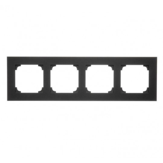 Simon55 Ramka 4- krotna czarny mat TR4/149