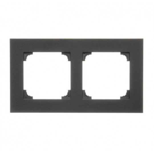 Simon55 Ramka 2-krotna czarny mat TR2/149