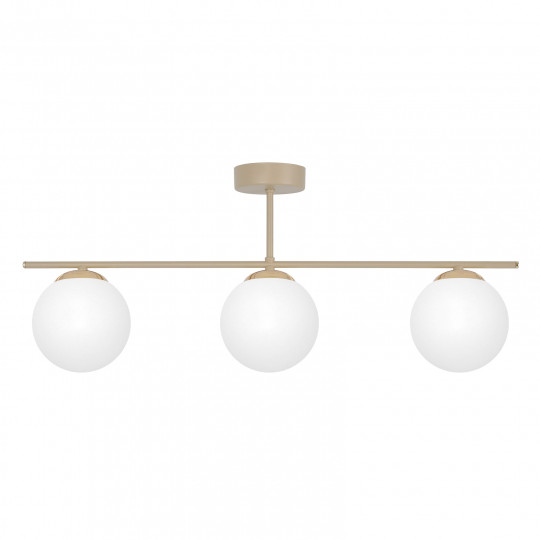 Lampa sufitowa białe kule nowoczesna SAVIA 3xE14 beż złoto kaszmir K-5792 KAJA