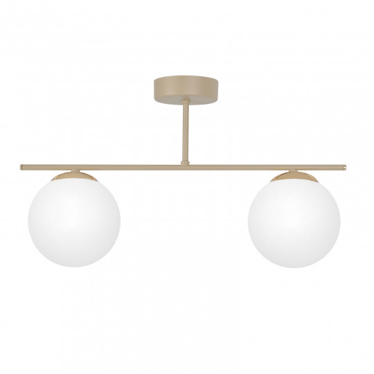 Lampa sufitowa z białymi kulami SAVIA 2xE14 beż złoto kaszmir K-5791 KAJA