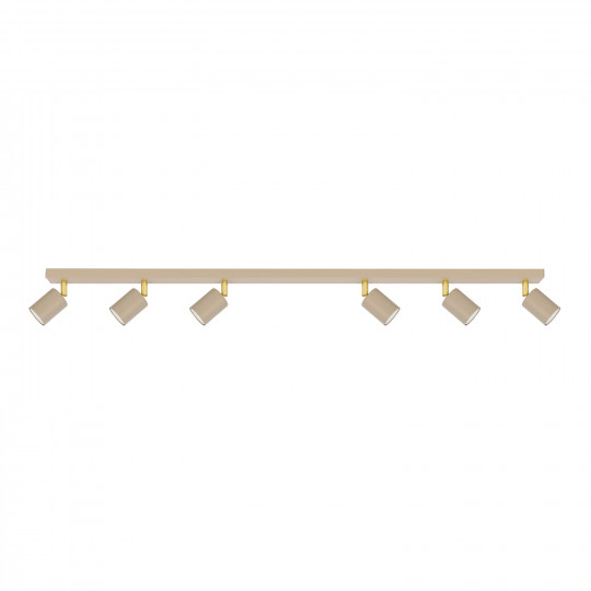Lampa listwa sufitowa tuby MATI-6 6xGU10 beż złoto kaszmir do sypialni K-5824 KAJA