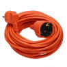 Przedłużacz ogrodowy jednogniazdowy pomarańczowy Schuko PVC 3x1mm² długość 40m GES-1(GS)/40M VIRONE