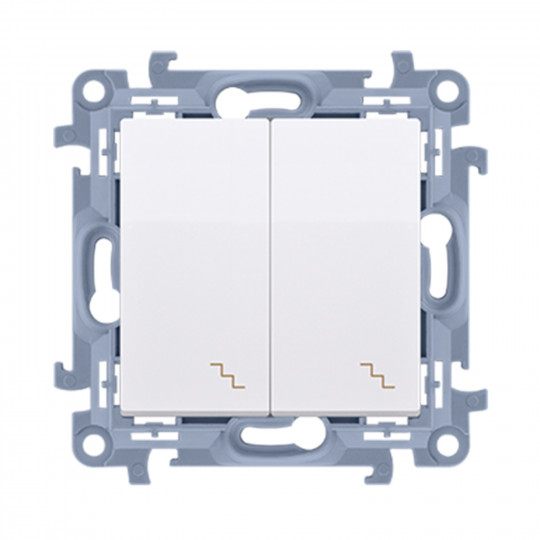 Simon10 Łącznik schodowy podwójny 10AX, biały CW6/2.01/11