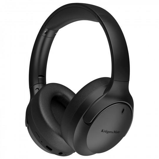 Słuchawki nauszne bezprzewodowe Bluetooth ANC Street4 czarne KM0676-BK KRUGER&MATZ