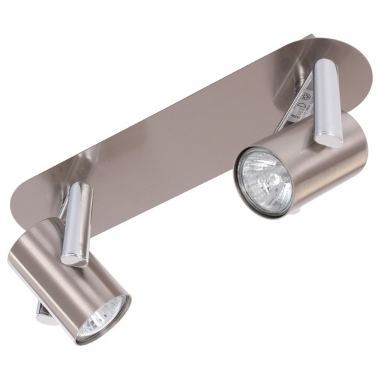 Lampa sufitowa spot ruchome klosze metalowe ROLAND-2 satyna 2xGU10 VITALUX