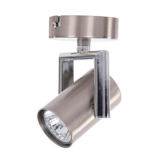 Lampa ścienno-sufitowa kinkiet spot ruchomy klosz metalowy ROLAND-1 satyna 1xGU10 Vitalux