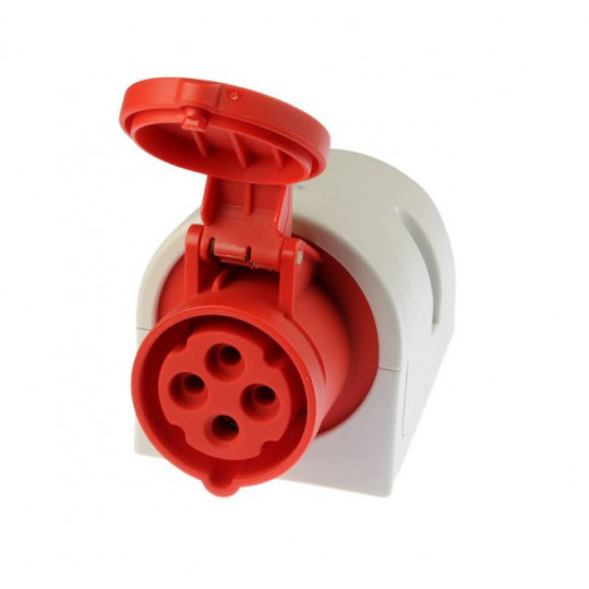 Gniazdo siłowe stałe 16A 4P 400V czerwone IP44 114-6 PCE