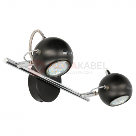 Lampa kinkiet K-8002-2 BK black 2xGU10 3W Kaja