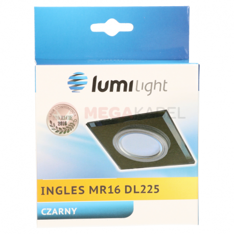 Oczko sufitowe INGLES szkło czarne kwad. LL3227