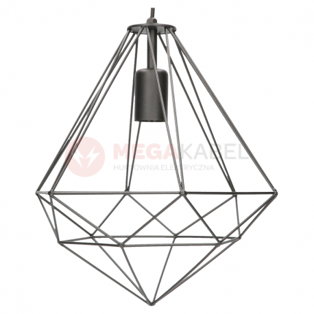 Lampa wisząca I K-4000 black oplot E27 Kaja