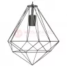 MARKO I K-4000 black braided E27 pendant lamp Kaja