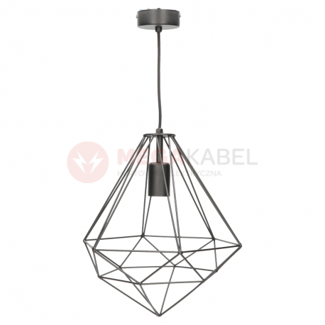 Pendant lamp I K-4000 black braided E27 Kaja