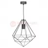 MARKO I K-4000 black braided E27 pendant lamp Kaja