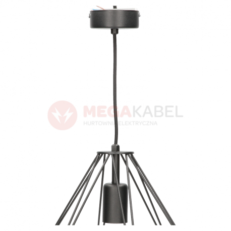 Pendant lamp I K-4000 black braided E27 Kaja