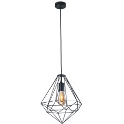 Lampa wisząca I K-4000 black oplot E27 Kaja