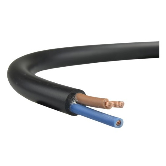 OMY round cable 2x0,75 black