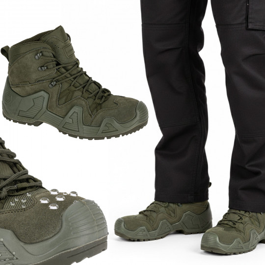 Buty robocze trzewiki trekkingowe zamszowe oxford oliwkowe rozmiar 41 L3012741 LAHTI PRO