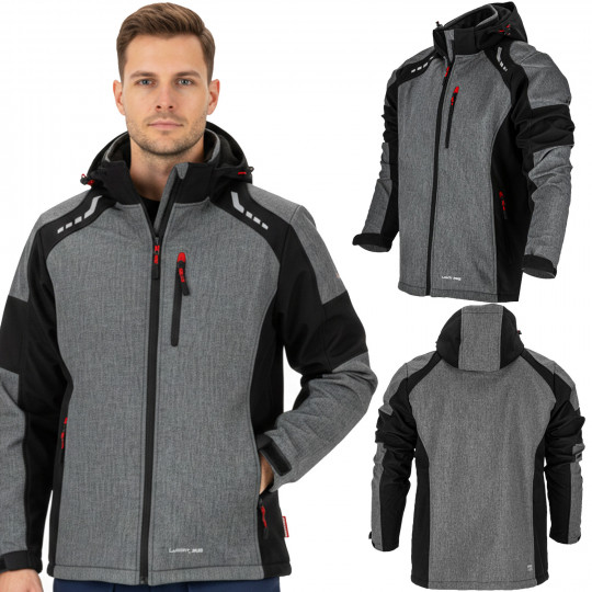 Kurtka robocza trekkingowa SOFT-SHEEL z kapturem odblaskowa rozmiar XL L4092304 LAHTI PRO