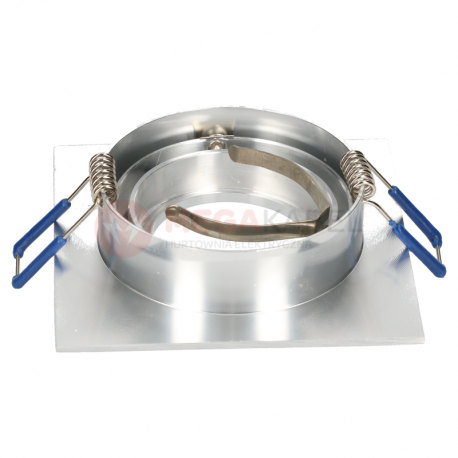 Oprawka sufitowa KARO silver szczotkowana aluminiowa kwadratowa LL3135