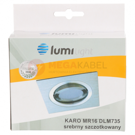 KARO silver brushed aluminum square ceiling fixture LL3135