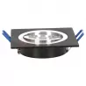 Ceiling pendant KARO black brushed square LUMILIGHT