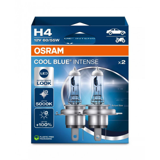 Żarówka samochodowa H4 12V 60W Cool Blue Intense Boost 2 sztuki OSRAM