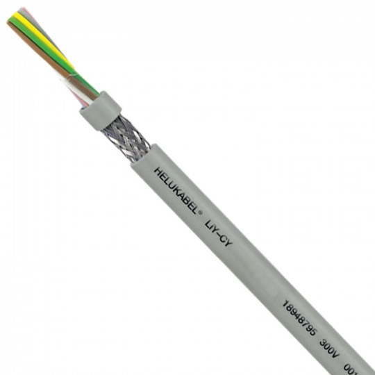 Przewód sterowniczy LiYCY 3x1 300/300V PVC ekranowany szary 1 metr