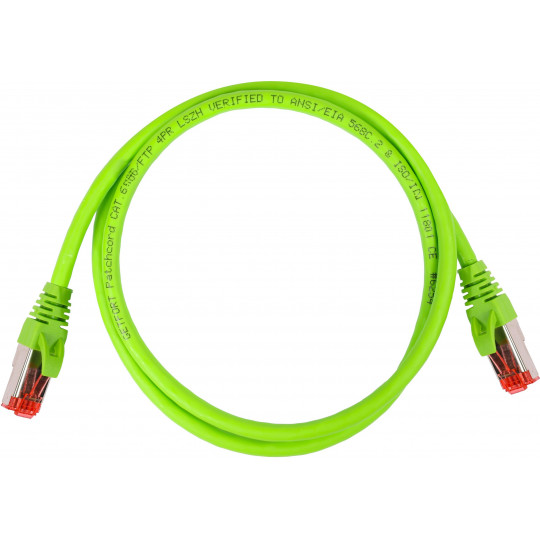 PATCHCORD SKRĘTKA CAT.6A S/FTP LSOH 0,5m zielony GETFORT